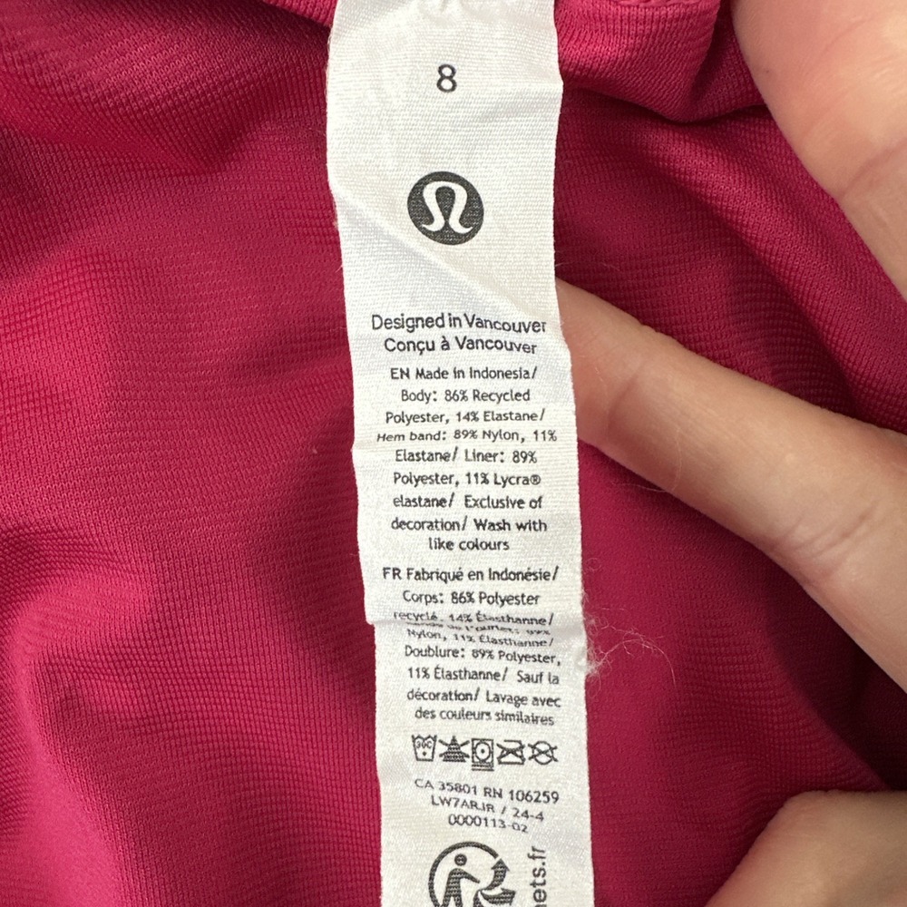 Lululemon Hotty Hot Shorts High Rise 2.5" Passionate Pink Athletic Women's 8 - Picture 6 of 9